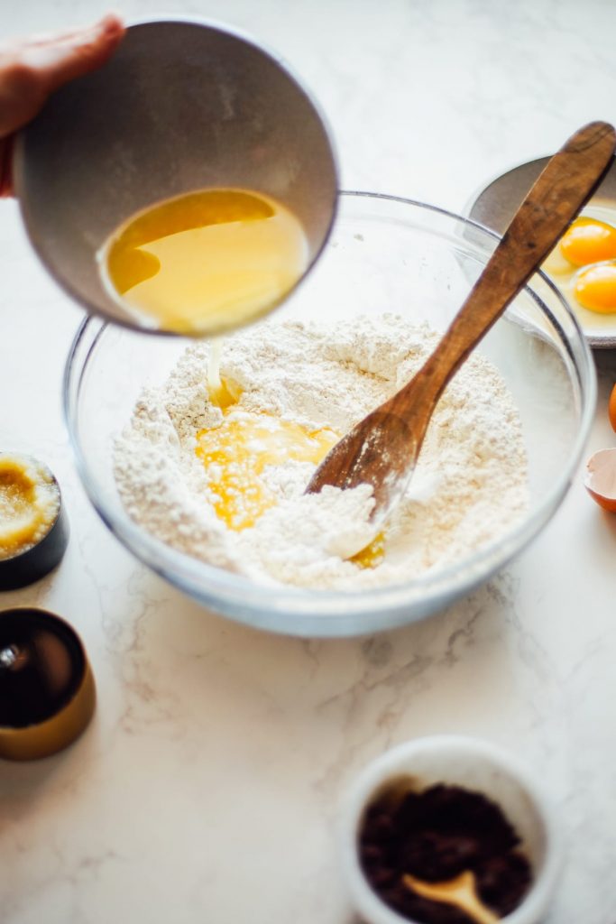 melted butter for einkorn muffins