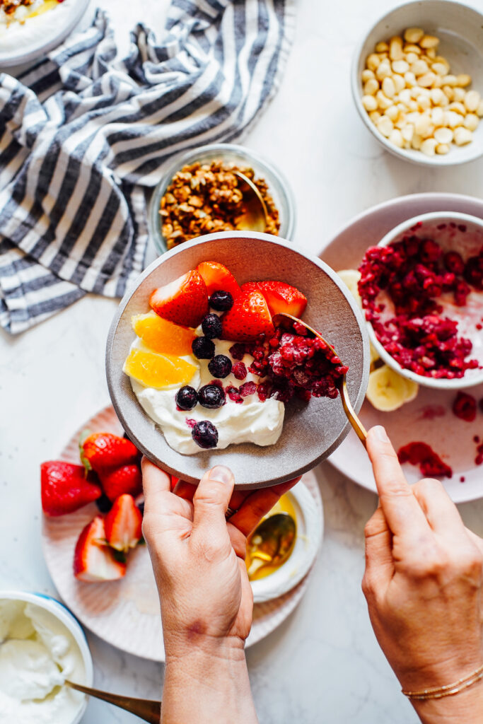 Greek Yogurt Breakfast Bowls with Toppings – Modern Honey