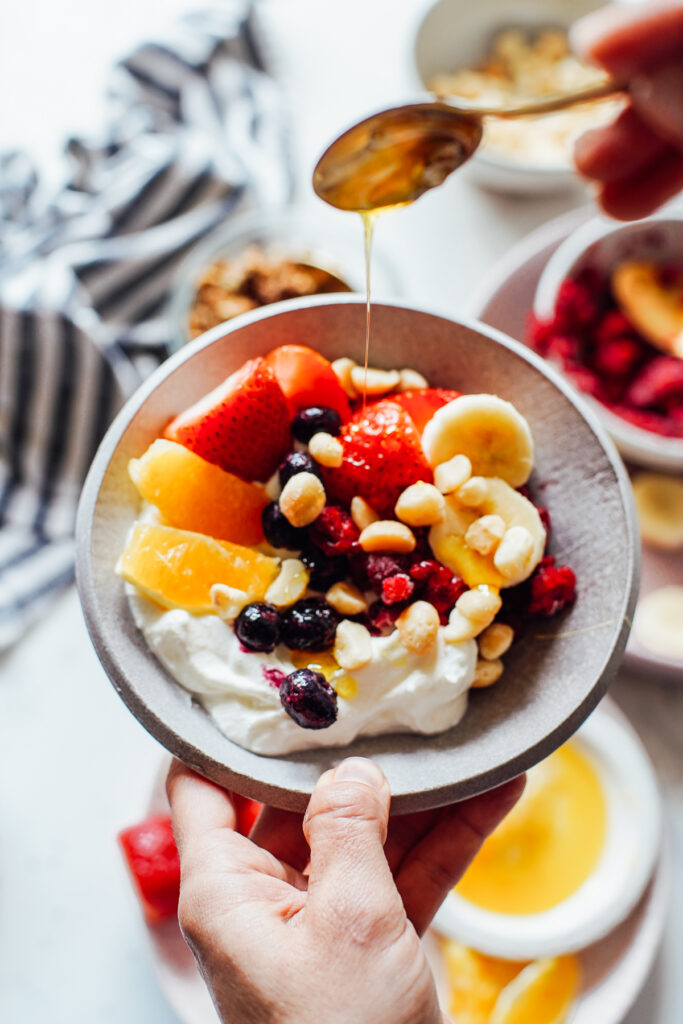 Greek Yogurt Bowls with Fruit and Toppings ⋆ Sprinkle Some Fun