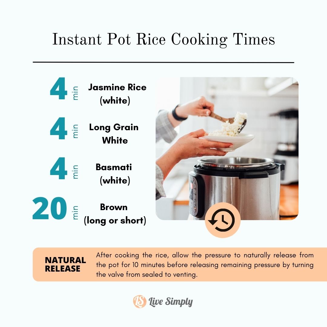 How to Cook Rice in Instant Pot (With Cooking Times) Live Simply