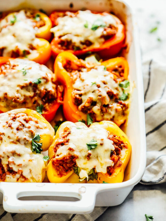 Easy Stuffed Peppers Recipe (Delicious)