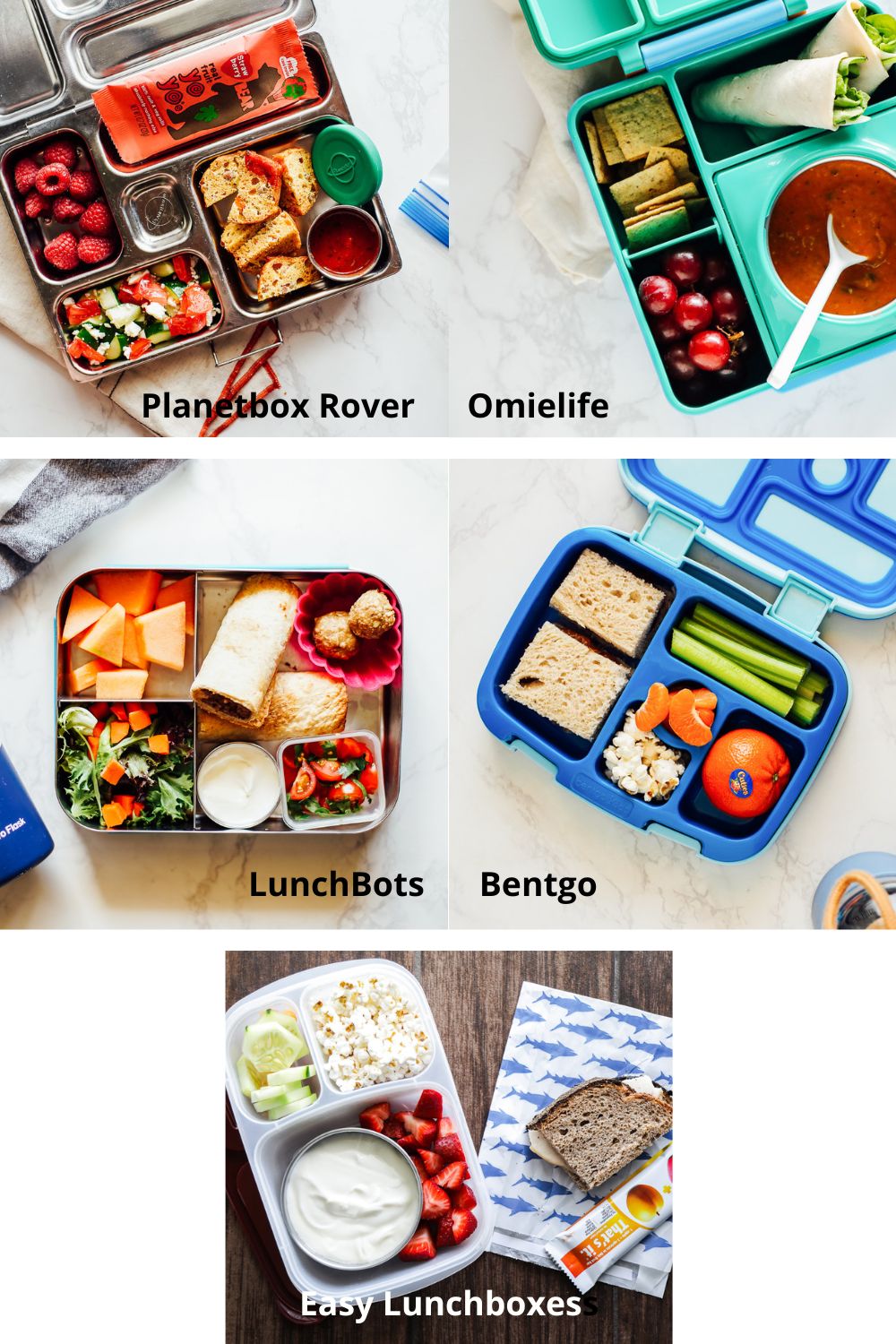 Best bento boxes: planetbox rover, omielife, lunchbots, bentgo, and easy lunchboxes.