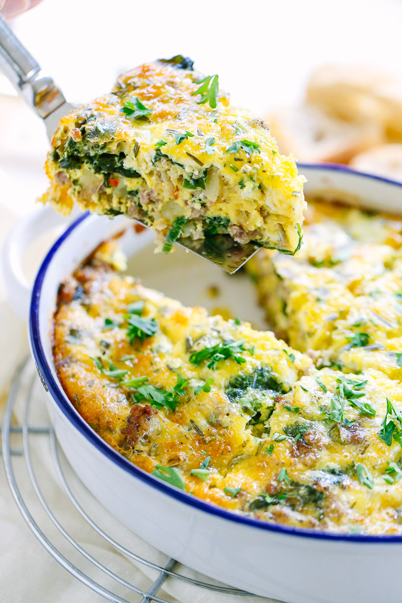 Breakfast Sausage and Egg Casserole (Without Bread)