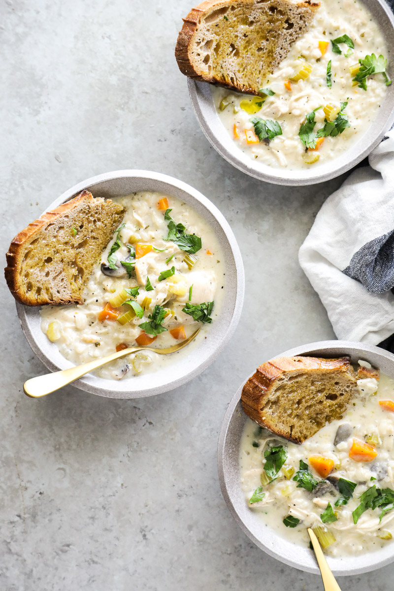 Creamy Instant Pot Chicken and Rice Soup