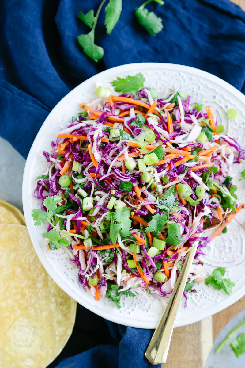 Cilantro Lime Cabbage Salad ⋆ Easy Mexican-Inspired Slaw Salad!