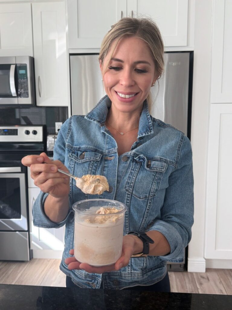 Eating a ninja creami after making it